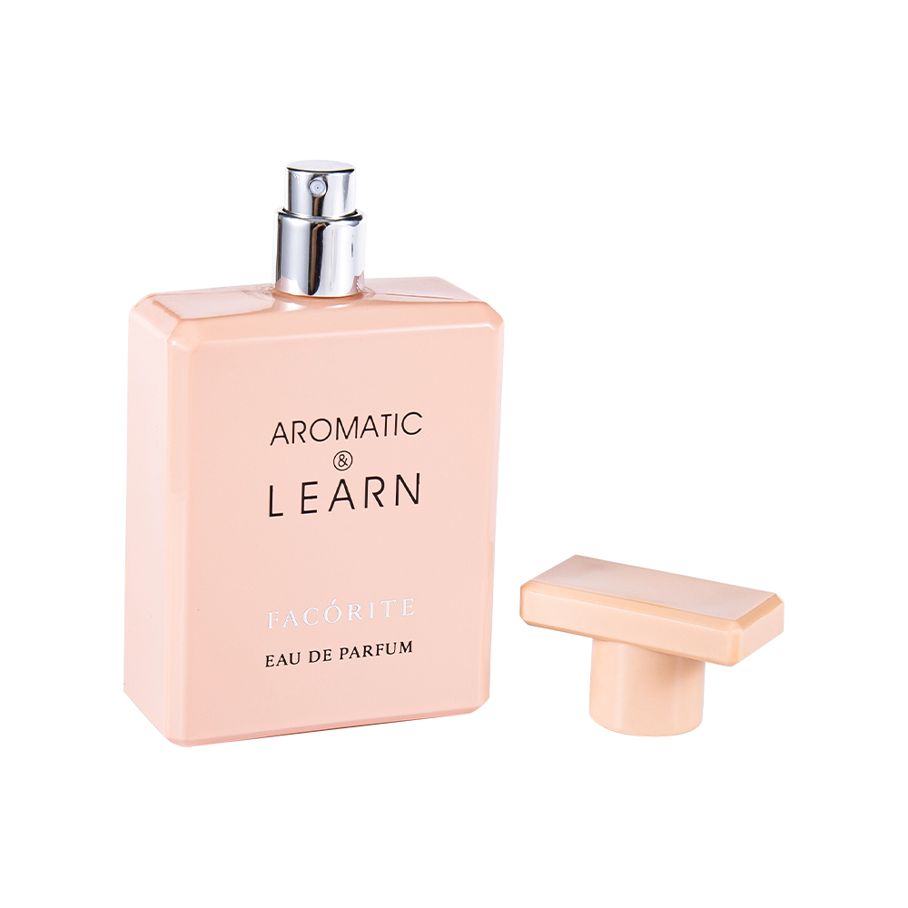 চকচকে ক্যাপ সহ KY1490-WJ2155 50ML প্রলিপ্ত আয়তক্ষেত্রাকার কাচের পারফিউম বোতল