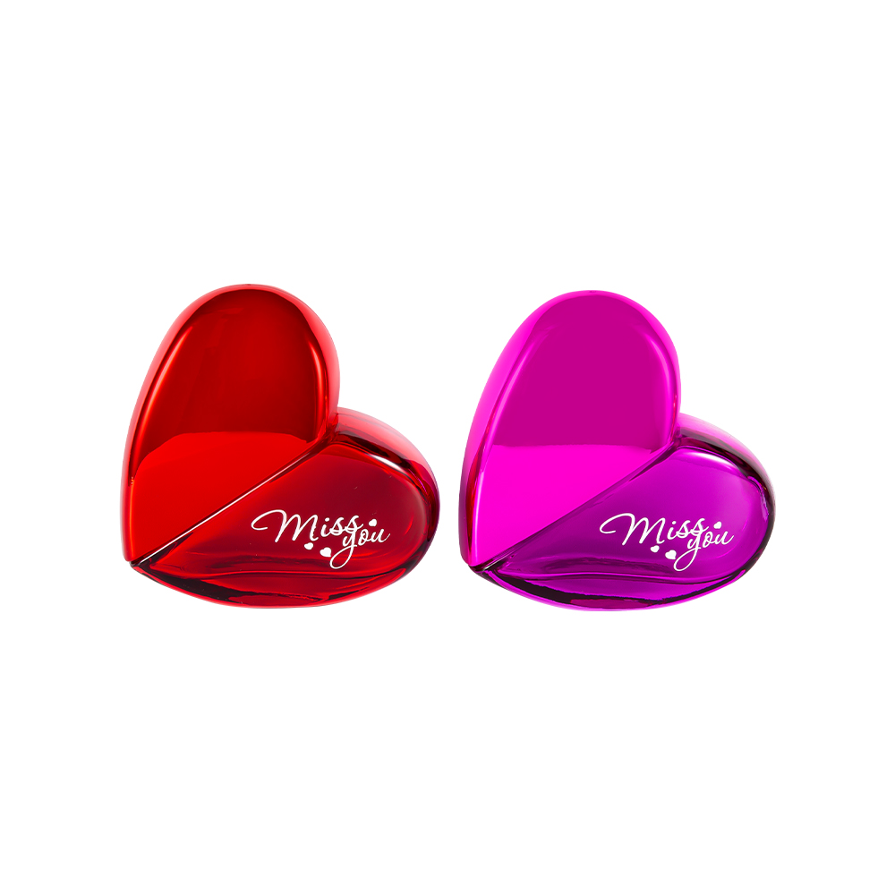 UV PP প্লাস্টিক ক্যাপ সহ GC102-WJ797 100ML হার্ট শেপ গ্লাস পারফিউম বোতল