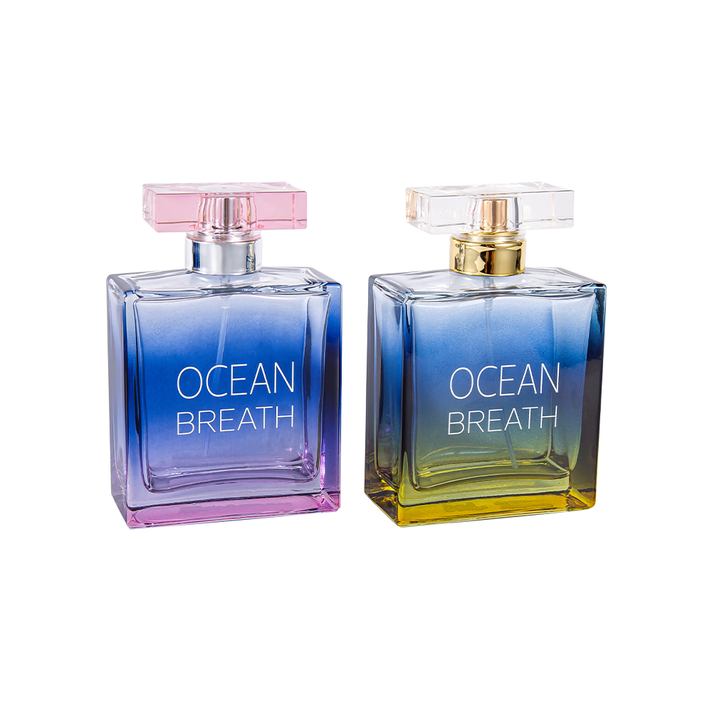 GC4375-WJ208 100ML টু-টোন প্রলিপ্ত কাচের পারফিউম বোতল সারলিন ইউভি প্রলিপ্ত ক্যাপ সহ