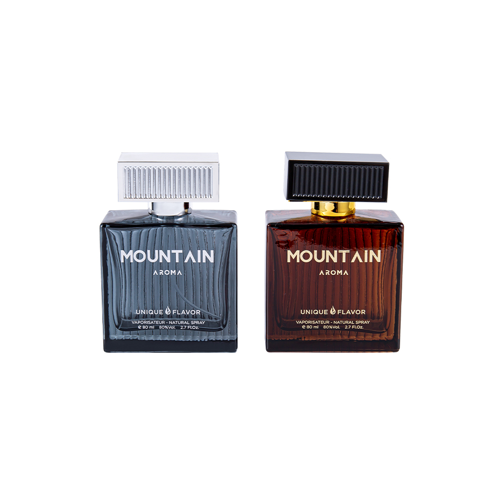 GC4311-WJ2092 80ML উল্লম্ব স্ট্রাইপস গ্লাস পারফিউম বোতল সাথে ABS প্লাস্টিকের স্ট্রাইপ কভার