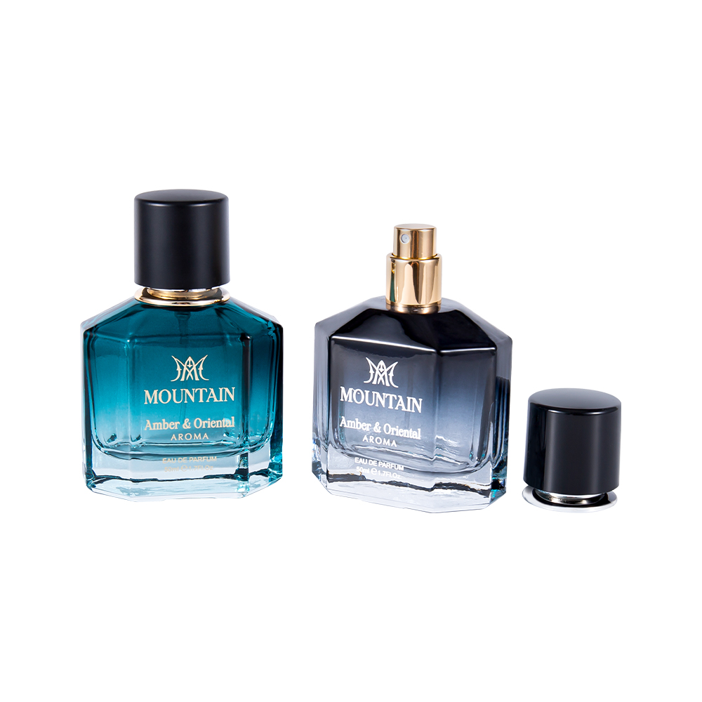 GC4030-WJ2099 50ML গ্লাস পারফিউম বোতল লেপ প্রিন্টিং এবং হট স্ট্যাম্পিং টেপ PP Abs UV পারফিউম ক্যাপ সহ