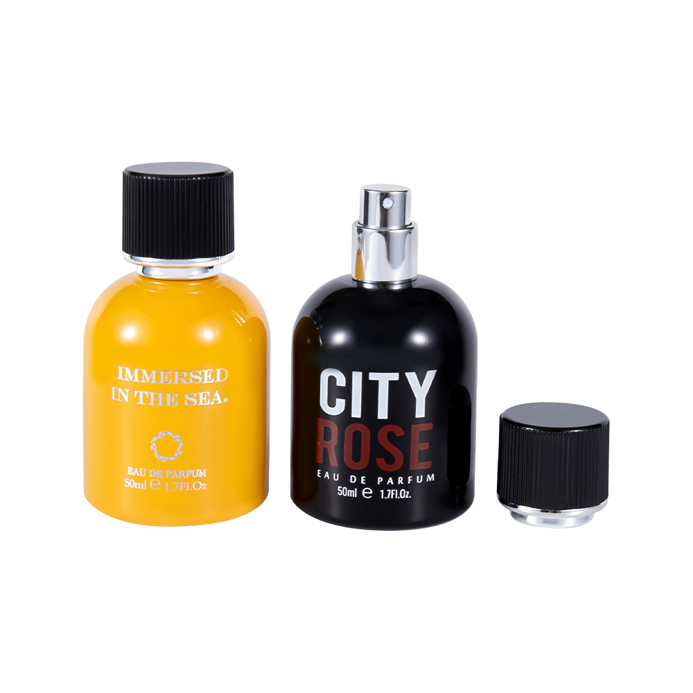 কালো পারফিউম ক্যাপ সহ GC4464-WJ2339 50ML ব্র্যান্ড নিউ ডেকোরেটিভ গ্লাস পারফিউম বোতল