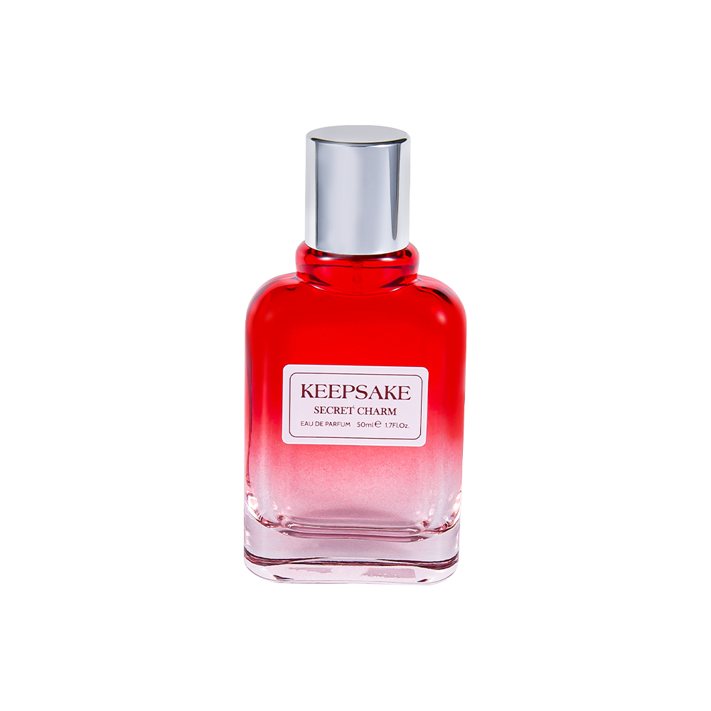 চকচকে সিলভার ক্যাপ সহ KY861-WJ412 50ML ব্র্যান্ডের নতুন খালি কাচের পারফিউম বোতল